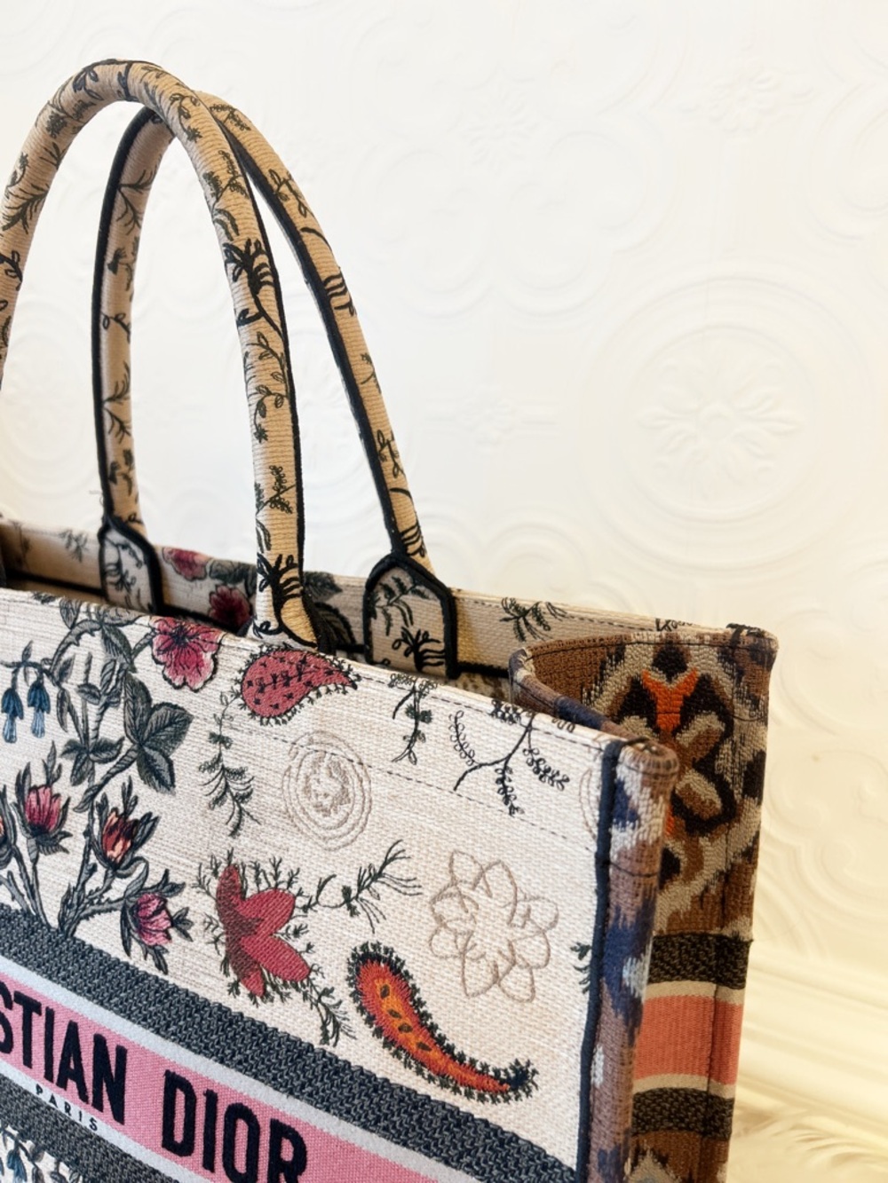 Dior Jacquard Embroidered Book Tote, Large, with dust bag & insert - Picture 11 of 14
